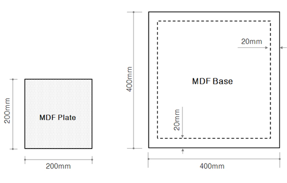 MDF Plate 및 Base의 규격